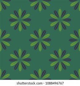 New color seamless pattern with many flower.