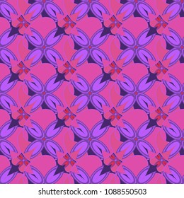 New color seamless pattern with many flower.