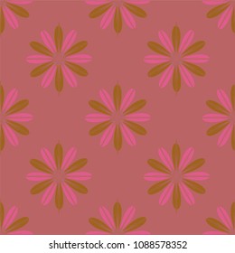New color seamless pattern with many flower.