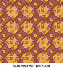 New color seamless pattern with many flower.
