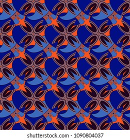 New color seamless pattern with many flower.