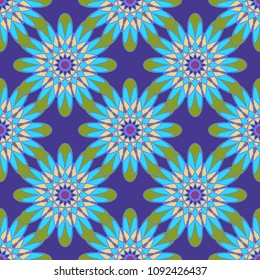 New color seamless pattern with many flower.