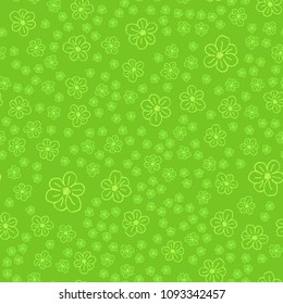 New color seamless pattern with many flower.