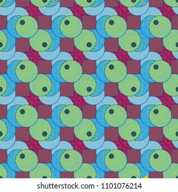 New color seamless pattern with many flower.