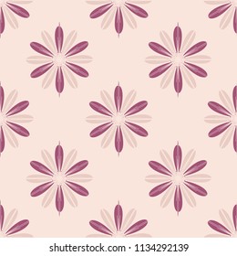 New color seamless pattern with many flower.