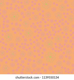 New color seamless pattern with many flower.