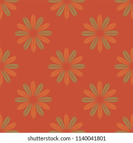 New color seamless pattern with many flowers