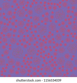 New color seamless pattern with many flower.