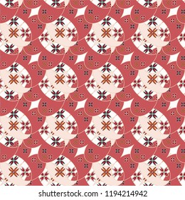 New color seamless pattern with many flower.