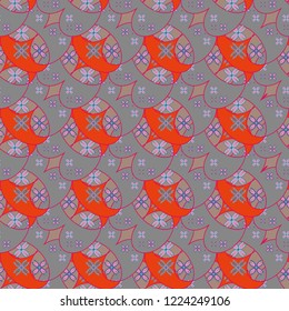 New color seamless pattern with many flower.