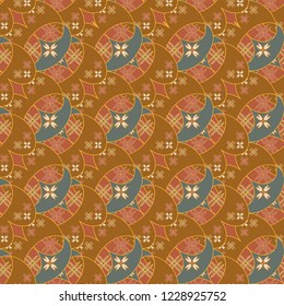 New color seamless pattern with many flower.