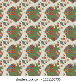 New color seamless pattern with many flower.