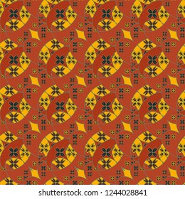 New color seamless pattern with many flower.