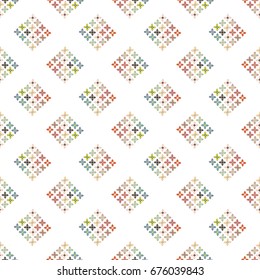 New color seamless pattern with many flower.