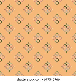 New color seamless pattern with many flower.