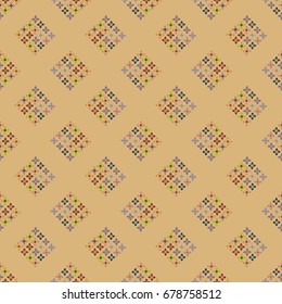 New color seamless pattern with many flower.