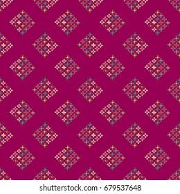 New color seamless pattern with many flower.