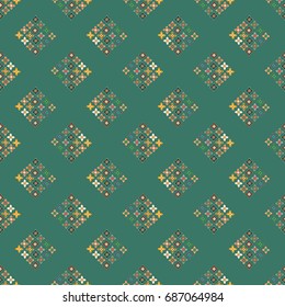 New color seamless pattern with many flower.