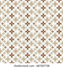 New color seamless pattern with many flower.