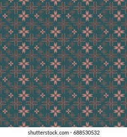 New color seamless pattern with many flower.