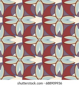 New color seamless pattern with many flower.