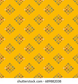 New color seamless pattern with many flowers.