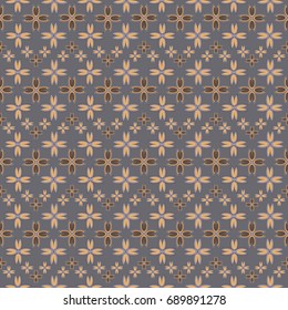 New color seamless pattern with many flower.