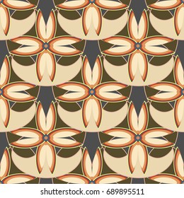 New color seamless pattern with many flower.