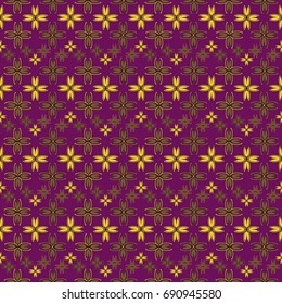 New color seamless pattern with many flower.