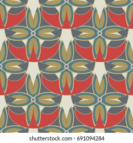 New color seamless pattern with many flower.