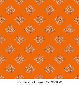 New color seamless pattern with many flower.