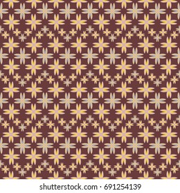 New color seamless pattern with many flower.