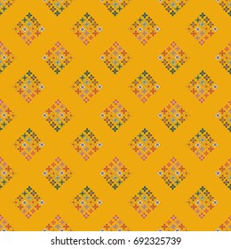 New color seamless pattern with many flower.