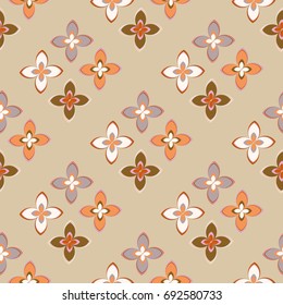 New color seamless pattern with many flower.