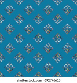 New color seamless pattern with many flower.