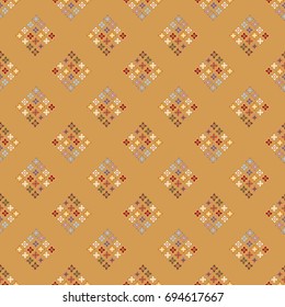 New color seamless pattern with many flower.