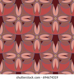 New color seamless pattern with many flower.