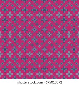 New color seamless pattern with many flower.