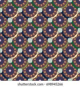 New color seamless pattern with many flower.