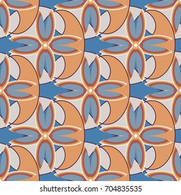 New color seamless pattern with many flower.