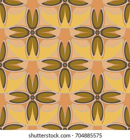 New color seamless pattern with many flower.