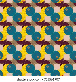 New color seamless pattern with many flower.