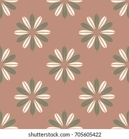 New color seamless pattern with many flower.
