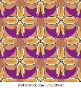 New color seamless pattern with many flower.