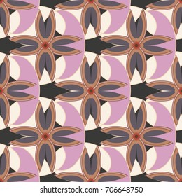 New color seamless pattern with many flower.