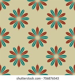 New color seamless pattern with many flower.