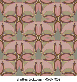 New color seamless pattern with many flower.