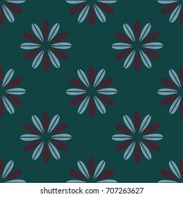 New color seamless pattern with many flower.