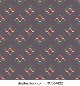 New color seamless pattern with many flower.