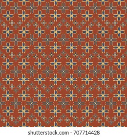 New color seamless pattern with many flower.